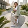image:imagekonhill Womens Slip on Walking Tennis Shoes  Comfortable Lightweight Breathable Casual Work Travel Sneakers for Standing All Day2122 All White