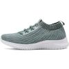 image:imagekonhill Womens Slip on Walking Tennis Shoes  Comfortable Lightweight Breathable Casual Work Travel Sneakers for Standing All Day2122 Dark Green