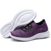 image:imagekonhill Womens Slip on Walking Tennis Shoes  Comfortable Lightweight Breathable Casual Work Travel Sneakers for Standing All Day2122 Purple