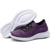 image:imagekonhill Womens Slip on Walking Tennis Shoes  Comfortable Lightweight Breathable Casual Work Travel Sneakers for Standing All Day2122 Purple