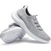 image:imagekonhill Womens Slip on Walking Tennis Shoes  Comfortable Lightweight Breathable Casual Work Travel Sneakers for Standing All DayBLight Gray