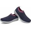 image:imagekonhill Womens Walking Shoes Slip On Sneakers Breathable Mesh Lightweight Casual Footwear for Daily Commute6701 Navy Grey