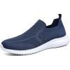 image:imagekonhill Mens Slip On Walking Shoes Lightweight Breathable Knit Tennis Sneakers Comfortable Casual Athletic Work Shoes for Gym TravelANavy