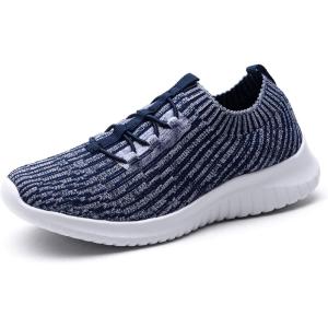 image:imagekonhill Womens Slip On Walking Tennis Shoes  Comfortable Mesh Casual Work Memory Foam Sneakers for Standing All Day2122 Navy