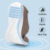 image:imagekonhill Mens Athletic Walking Shoes Breathable Knit Slip On Sneakers Comfortable Casual Work Tennis Shoes for Walking Working TravelABrown