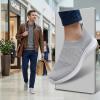 image:imagekonhill Mens Athletic Walking Shoes Breathable Knit Slip On Sneakers Comfortable Casual Work Tennis Shoes for Walking Working TravelALight Grey