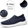 image:imagekonhill Mens Athletic Walking Shoes Breathable Knit Slip On Sneakers Comfortable Casual Work Tennis Shoes for Walking Working TravelANavy
