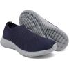 image:imagekonhill Mens Athletic Walking Shoes Breathable Knit Slip On Sneakers Comfortable Casual Work Tennis Shoes for Walking Working TravelANavyGrey