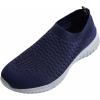 image:imagekonhill Mens Athletic Walking Shoes Breathable Knit Slip On Sneakers Comfortable Casual Work Tennis Shoes for Walking Working TravelANavyGrey