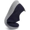 image:imagekonhill Mens Athletic Walking Shoes Breathable Knit Slip On Sneakers Comfortable Casual Work Tennis Shoes for Walking Working TravelANavyGrey