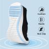 image:imagekonhill Mens Athletic Walking Shoes Breathable Knit Slip On Sneakers Comfortable Casual Work Tennis Shoes for Walking Working TravelBBlack