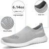 image:imagekonhill Mens Athletic Walking Shoes Breathable Knit Slip On Sneakers Comfortable Casual Work Tennis Shoes for Walking Working TravelBLight Gray