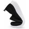 image:imagekonhill Mens Athletic Walking Shoes Breathable Knit Slip On Sneakers Comfortable Casual Work Tennis Shoes for Walking Working TravelCBlack