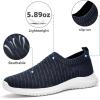 image:imagekonhill Mens Athletic Walking Shoes Breathable Knit Slip On Sneakers Comfortable Casual Work Tennis Shoes for Walking Working TravelCNavy