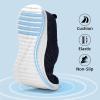image:imagekonhill Mens Athletic Walking Shoes Breathable Knit Slip On Sneakers Comfortable Casual Work Tennis Shoes for Walking Working TravelCNavy