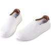 image:imagekonhill Mens Slip On Loafers Sneakers  Casual Knit Walking Shoes for Men Lightweight Breathable Memory Foam Boat Shoes Comfortable SlipOn Driving Loafers for Work Travel BeachAll White