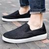 image:imagekonhill Mens Slip On Loafers Sneakers  Casual Knit Walking Shoes for Men Lightweight Breathable Memory Foam Boat Shoes Comfortable SlipOn Driving Loafers for Work Travel Beach22017dBlack