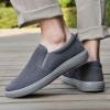 image:imagekonhill Mens Slip On Loafers Sneakers  Casual Knit Walking Shoes for Men Lightweight Breathable Memory Foam Boat Shoes Comfortable SlipOn Driving Loafers for Work Travel BeachBDark Grey