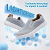 image:imagekonhill Mens Slip On Loafers Sneakers  Casual Knit Walking Shoes for Men Lightweight Breathable Memory Foam Boat Shoes Comfortable SlipOn Driving Loafers for Work Travel BeachALight Grey