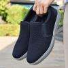 image:imagekonhill Mens Slip On Loafers Sneakers  Casual Knit Walking Shoes for Men Lightweight Breathable Memory Foam Boat Shoes Comfortable SlipOn Driving Loafers for Work Travel BeachBNavy