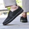image:imagekonhill Mens Slip On Loafers Sneakers  Casual Knit Walking Shoes for Men Lightweight Breathable Memory Foam Boat Shoes Comfortable SlipOn Driving Loafers for Work Travel BeachABlack