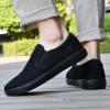 image:imagekonhill Mens Slip On Loafers Sneakers  Casual Knit Walking Shoes for Men Lightweight Breathable Memory Foam Boat Shoes Comfortable SlipOn Driving Loafers for Work Travel BeachBAll Black