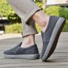 image:imagekonhill Mens Slip On Loafers Sneakers  Casual Knit Walking Shoes for Men Lightweight Breathable Memory Foam Boat Shoes Comfortable SlipOn Driving Loafers for Work Travel BeachBDark Grey