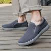 image:imagekonhill Mens Slip On Loafers Sneakers  Casual Knit Walking Shoes for Men Lightweight Breathable Memory Foam Boat Shoes Comfortable SlipOn Driving Loafers for Work Travel BeachBDark Grey