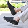 image:imagekonhill Mens Slip On Loafers Sneakers  Casual Knit Walking Shoes for Men Lightweight Breathable Memory Foam Boat Shoes Comfortable SlipOn Driving Loafers for Work Travel BeachABlack