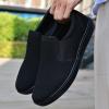image:imagekonhill Mens Slip On Loafers Sneakers  Casual Knit Walking Shoes for Men Lightweight Breathable Memory Foam Boat Shoes Comfortable SlipOn Driving Loafers for Work Travel BeachBAll Black