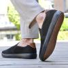 image:imagekonhill Mens Slip On Loafers Sneakers  Casual Knit Walking Shoes for Men Lightweight Breathable Memory Foam Boat Shoes Comfortable SlipOn Driving Loafers for Work Travel BeachABlack