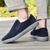 image:imagekonhill Mens Slip On Loafers Sneakers  Casual Knit Walking Shoes for Men Lightweight Breathable Memory Foam Boat Shoes Comfortable SlipOn Driving Loafers for Work Travel BeachBNavy