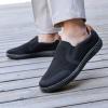 image:imagekonhill Mens Slip On Loafers Sneakers  Casual Knit Walking Shoes for Men Lightweight Breathable Memory Foam Boat Shoes Comfortable SlipOn Driving Loafers for Work Travel BeachABlack