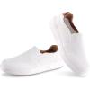 image:imagekonhill Mens Slip On Loafers Sneakers  Casual Knit Walking Shoes for Men Lightweight Breathable Memory Foam Boat Shoes Comfortable SlipOn Driving Loafers for Work Travel BeachAll White
