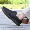 image:imagekonhill Mens Slip On Loafers Sneakers  Casual Knit Walking Shoes for Men Lightweight Breathable Memory Foam Boat Shoes Comfortable SlipOn Driving Loafers for Work Travel BeachABlack
