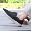 image:imagekonhill Mens Slip On Loafers Sneakers  Casual Knit Walking Shoes for Men Lightweight Breathable Memory Foam Boat Shoes Comfortable SlipOn Driving Loafers for Work Travel BeachABlackWhite