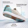 image:imagekonhill Mens Slip On Loafers Sneakers  Casual Knit Walking Shoes for Men Lightweight Breathable Memory Foam Boat Shoes Comfortable SlipOn Driving Loafers for Work Travel BeachABeige