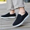 image:imagekonhill Mens Slip On Loafers Sneakers  Casual Knit Walking Shoes for Men Lightweight Breathable Memory Foam Boat Shoes Comfortable SlipOn Driving Loafers for Work Travel BeachBBlackWhite