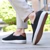 image:imagekonhill Mens Slip On Loafers Sneakers  Casual Knit Walking Shoes for Men Lightweight Breathable Memory Foam Boat Shoes Comfortable SlipOn Driving Loafers for Work Travel BeachABlackWhite