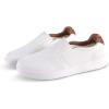 image:imagekonhill Mens Slip On Loafers Sneakers  Casual Knit Walking Shoes for Men Lightweight Breathable Memory Foam Boat Shoes Comfortable SlipOn Driving Loafers for Work Travel BeachAll White