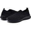 image:imagekonhill Womens Slip On Sneakers Lightweight Walking Shoes Breathable Work Shoes for Nursing amp Standing All Day0617 All Black