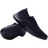 image:imagekonhill Womens Slip On Sneakers Lightweight Walking Shoes Breathable Work Shoes for Nursing amp Standing All Day0617 All Black