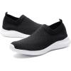 image:imagekonhill Womens Slip On Sneakers Lightweight Walking Shoes Breathable Work Shoes for Nursing amp Standing All Day0617 Black