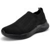 image:imagekonhill Womens Slip On Sneakers Lightweight Walking Shoes Breathable Work Shoes for Nursing amp Standing All Day0627 All Black