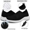 image:imagekonhill Womens Slip On Sneakers Lightweight Walking Shoes Breathable Work Shoes for Nursing amp Standing All Day2033 Black