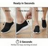 image:imagekonhill Womens Slip On Sneakers Lightweight Walking Shoes Breathable Work Shoes for Nursing amp Standing All Day2033 Black