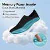 image:imagekonhill Womens Slip On Sneakers Lightweight Walking Shoes Breathable Work Shoes for Nursing amp Standing All Day2033 Black
