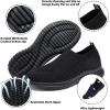 image:imagekonhill Womens Slip On Sneakers Lightweight Walking Shoes Breathable Work Shoes for Nursing amp Standing All Day2034 All Black