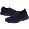 image:imagekonhill Womens Slip On Sneakers Lightweight Walking Shoes Breathable Work Shoes for Nursing amp Standing All Day2034 All Black