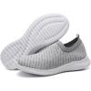 image:imagekonhill Womens Slip On Sneakers Lightweight Walking Shoes Breathable Work Shoes for Nursing amp Standing All Day2108 Lgray